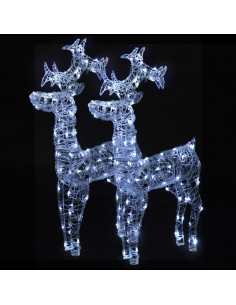 Decorazioni Natalizie Renne 2 pz 60x16x100 cm in Acrilico 2