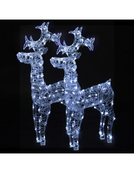 Decorazioni Natalizie Renne 2 pz 60x16x100 cm in Acrilico