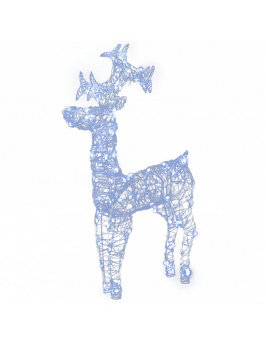 Decorazioni Natalizie Renne 2 pz 60x16x100 cm in Acrilico