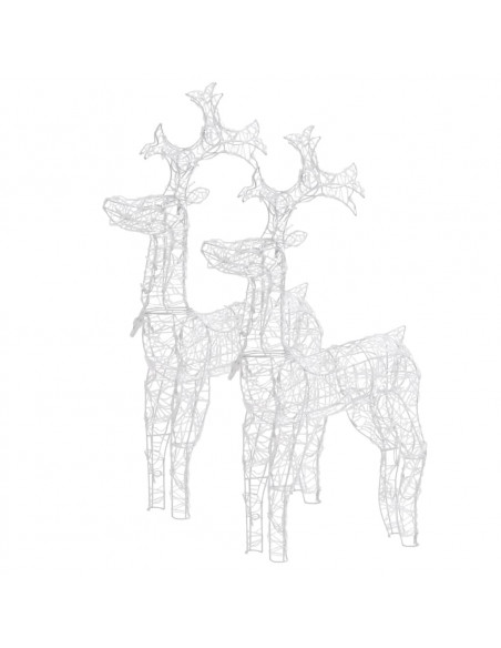 Decorazioni Natalizie Renne 2 pz 60x16x100 cm in Acrilico