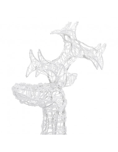 Decorazioni Natalizie Renne 2 pz 60x16x100 cm in Acrilico
