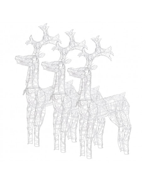 Decorazioni Natalizie Renne 3 pz 60x16x100 cm in Acrilico