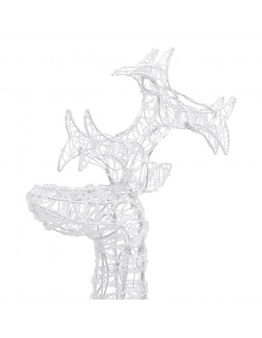 Decorazioni Natalizie Renne 3 pz 60x16x100 cm in Acrilico