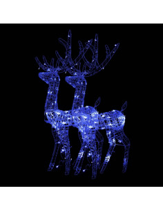 Decorazioni Natalizie Renne in Acrilico 2 pz 120 cm Blu 2
