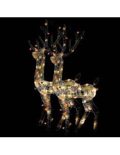 Decorazioni Natalizie in Acrilico Renne 2 pz 120 cm Multicolore 2