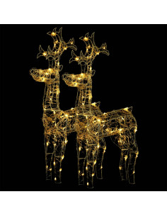 Decorazioni Natalizie Renne 2 pz 60x16x100 cm in Acrilico 2