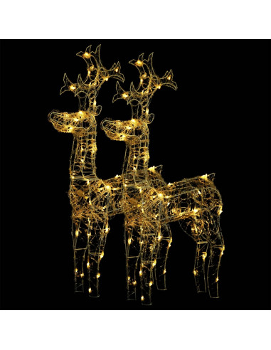 Decorazioni Natalizie Renne 2 pz 60x16x100 cm in Acrilico