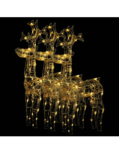 Decorazioni Natalizie Renne 3 pz 60x16x100 cm in Acrilico 2