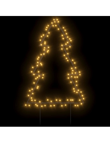 Decorazione Luminosa Natalizia con Picchetti Albero 115LED 90cm