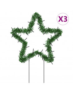 Decorazioni Luminose Natalizie Picchetti 3pz Stella 50LED 29cm 2