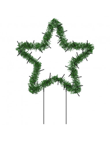Decorazioni Luminose Natalizie Picchetti 3pz Stella 50LED 29cm