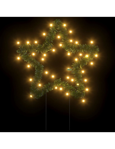 Decorazioni Luminose Natalizie Picchetti 3pz Stella 50LED 29cm