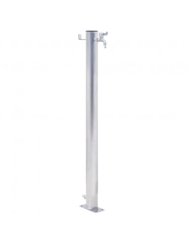 Colonna d'Acqua da Giardino 60 cm Acciaio Inox Rotonda