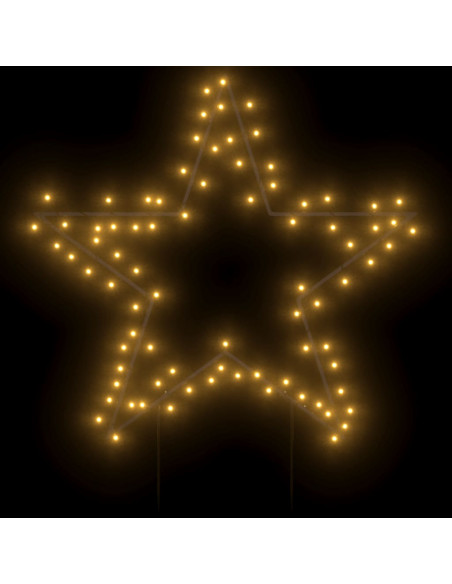 Decorazione Luminosa Natalizia con Picchetti Stella 80LED 60cm