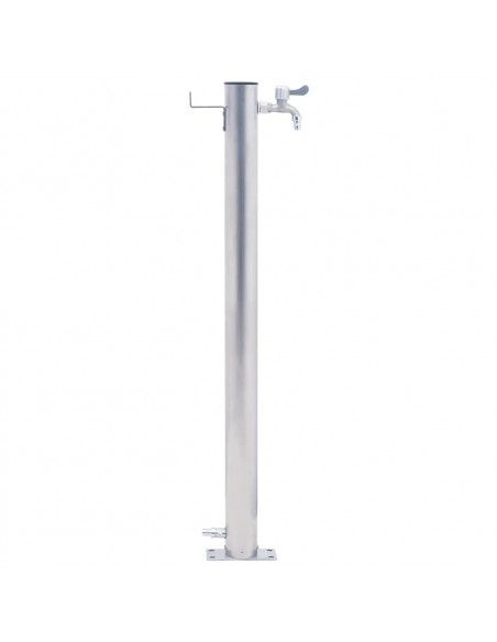 Colonna d'Acqua da Giardino 60 cm Acciaio Inox Rotonda