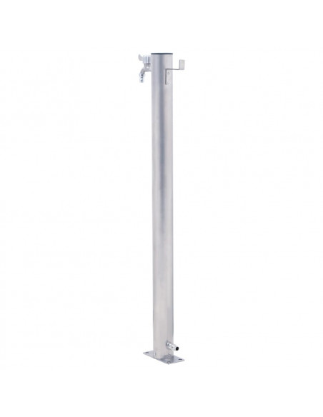 Colonna d'Acqua da Giardino 60 cm Acciaio Inox Rotonda