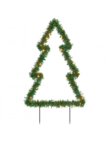 Decorazione Luminosa Natalizia con Picchetti Albero 80LED 60cm