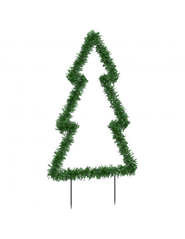 Decorazione Luminosa Natalizia con Picchetti Albero 80LED 60cm