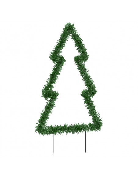 Decorazione Luminosa Natalizia con Picchetti Albero 80LED 60cm