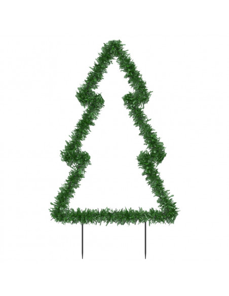 Decorazione Luminosa Natalizia con Picchetti Albero 80LED 60cm