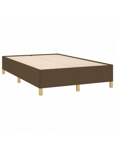 Giroletto a Molle con Materasso Marrone Scuro 120x190cm Tessuto