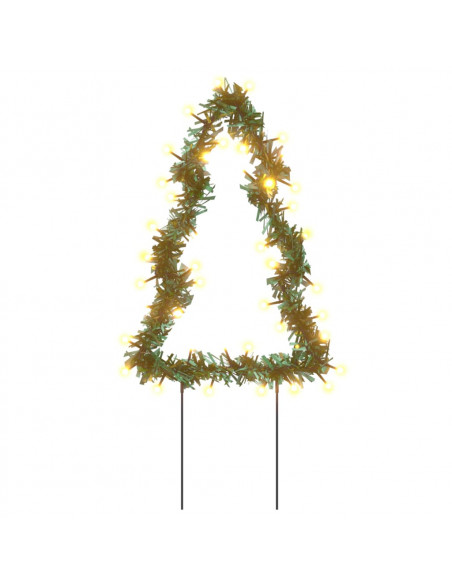 Decorazioni Luminose Natalizie Picchetti 3pz Albero 50LED 30cm