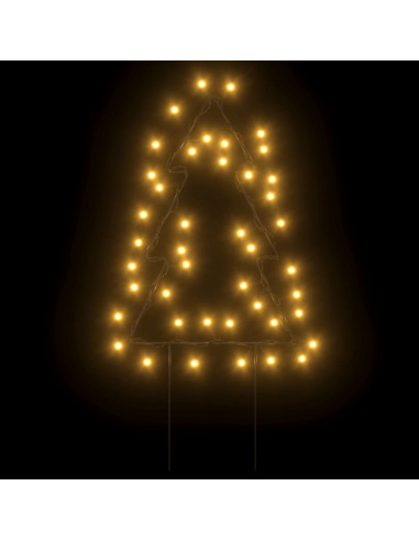 Decorazioni Luminose Natalizie Picchetti 3pz Albero 50LED 30cm