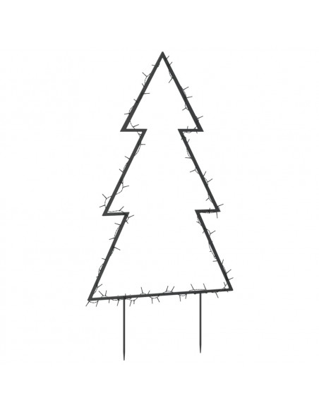 Decorazione Luminosa Natalizia con Picchetti Albero 80LED 60cm
