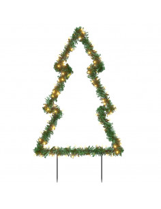 Decorazione Luminosa Natale Picchetti Terra Albero 115LED 90cm 2
