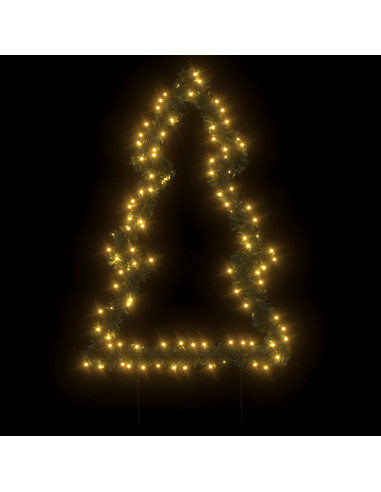 Decorazione Luminosa Natale Picchetti Terra Albero 115LED 90cm