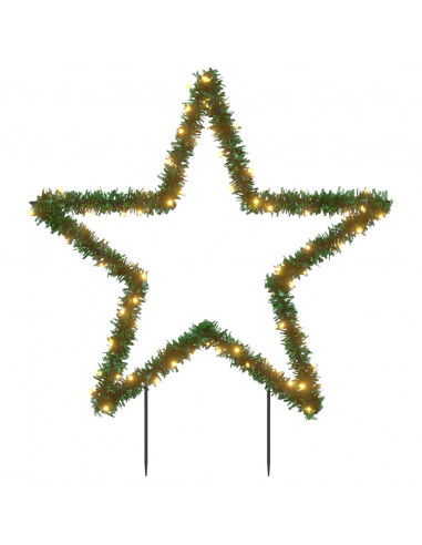 Decorazione Luminosa Natalizia con Picchetti Stella 80LED 60cm