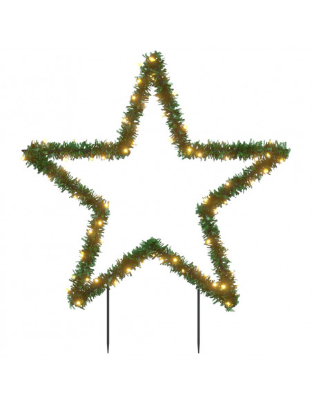 Decorazione Luminosa Natalizia con Picchetti Stella 80LED 60cm