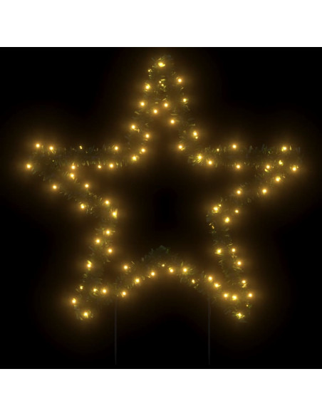 Decorazione Luminosa Natalizia con Picchetti Stella 80LED 60cm