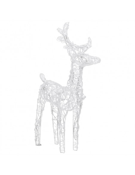 Decorazione Natalizia Renne e Slitta 280x28x55 cm in Acrilico