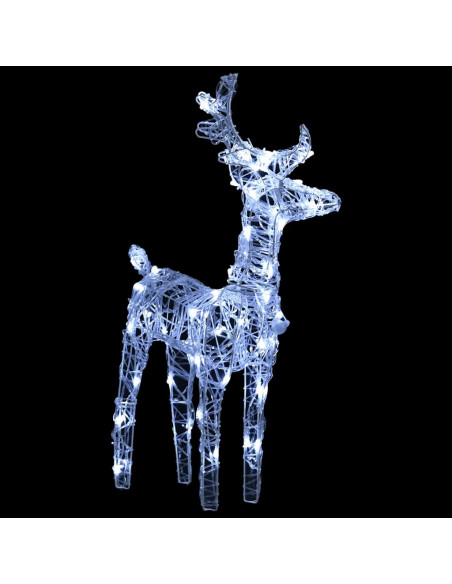 Decorazione Natalizia Renne e Slitta 240 LED Acrilico