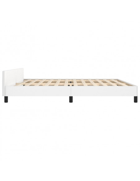 Giroletto con Testiera Bianco 200x200 cm in Similpelle