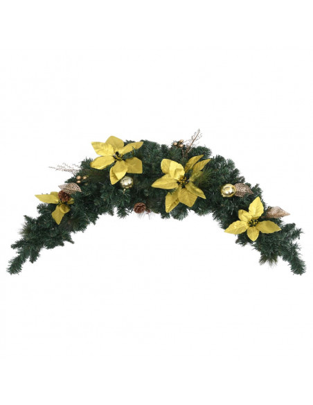 Ghirlanda di Natale ad Arco con Lucine LED Verde 90 cm in PVC