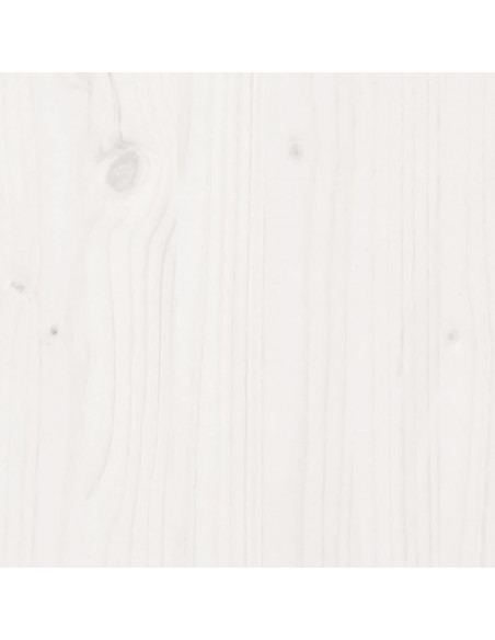 Giroletto con Testiera Bianco 200x200 cm Legno Massello di Pino
