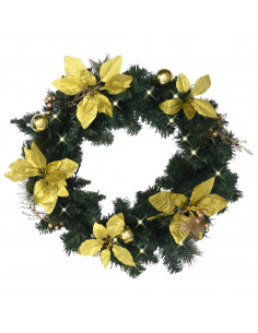 Ghirlanda di Natale con Lucine LED Verde 60 cm in PVC 2