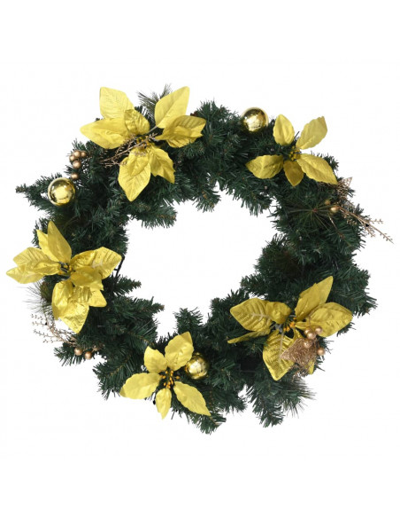Ghirlanda di Natale con Lucine LED Verde 60 cm in PVC