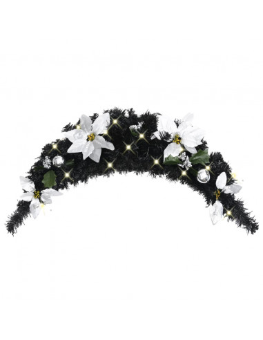 Ghirlanda di Natale ad Arco con Lucine LED Verde 90 cm in PVC