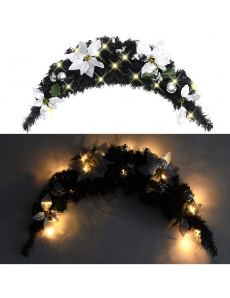 Ghirlanda di Natale ad Arco con Lucine LED Verde 90 cm in PVC