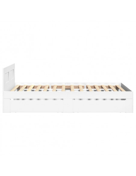 Giroletto con Testiera Bianco 75x190 cm in Legno Multistrato