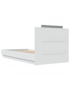 Giroletto con Testiera Bianco 75x190 cm in Legno Multistrato