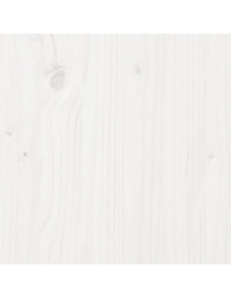 Giroletto con Testiera Bianco 75x190 cm Legno Massello di Pino