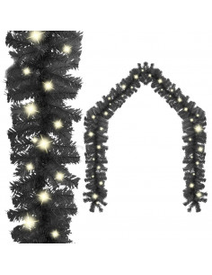 Ghirlanda Natalizia con Luci a LED 10 m Nera 2