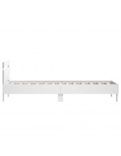 Giroletto con Testiera Bianco 90x190 cm in Legno Multistrato