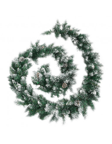 Ghirlanda Natalizia con Luci a LED 5,2 m in PVC Verde