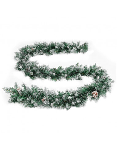 Ghirlanda Natalizia con Luci a LED 5,2 m in PVC Verde