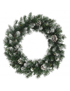 Ghirlanda Natalizia con Luci LED Verde 60 cm PVC 2